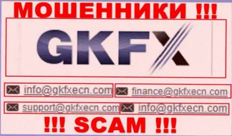В контактной инфе, на сайте аферистов GKFX ECN, показана вот эта электронная почта