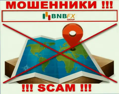 На интернет-портале BNB-FX Com напрочь отсутствует информация касательно юрисдикции данной организации