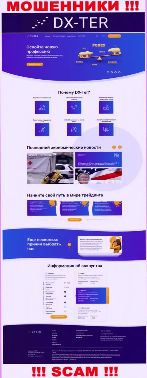 Обзор сайта мошенников ДИксТер