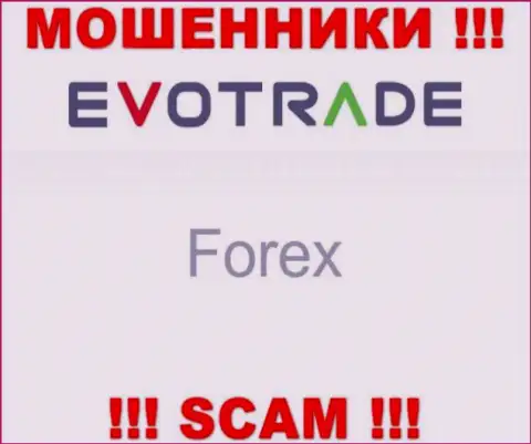 EvoTrade не внушает доверия, Форекс - именно то, чем промышляют данные мошенники