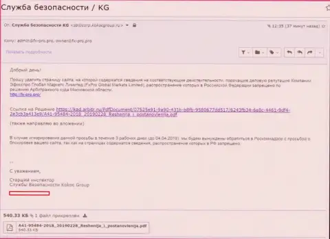 KokocGroup Ru пытаются прикрывать ФОРЕКС махинаторов Фикс Про