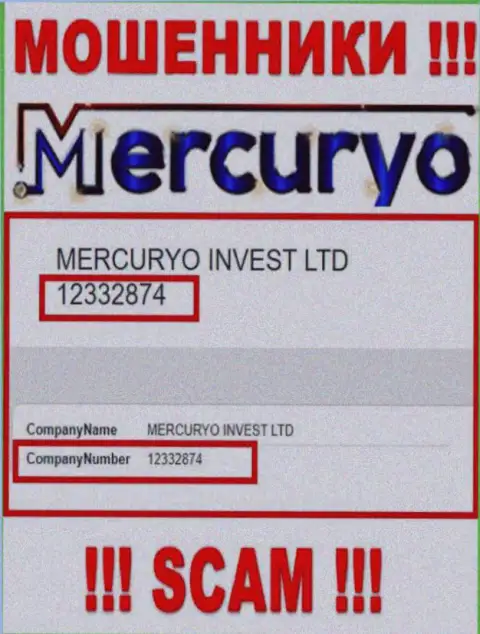 Рег. номер противоправно действующей конторы Mercuryo - 12332874