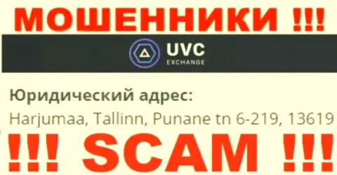 ЮВС Эксчендж - это противозаконно действующая организация, которая прячется в офшоре по адресу: Harjumaa, Tallinn, Punane tn 6-219, 13619