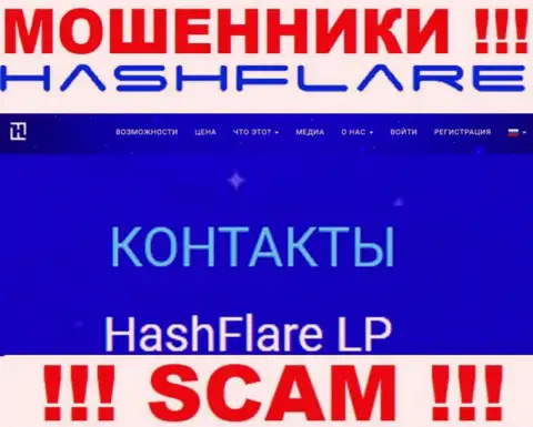 Данные о юридическом лице интернет-разводил HashFlare