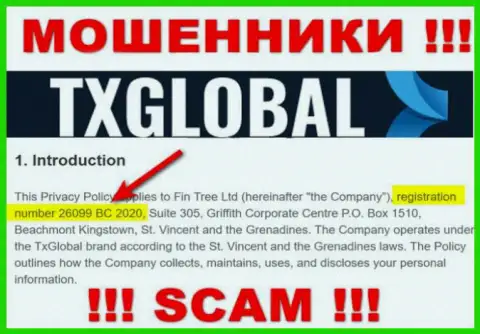 TXGlobal не скрыли регистрационный номер: 26099 BC 2020, да и для чего, накалывать клиентов номер регистрации совсем не мешает