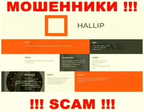 У организации Hallip Com имеется лицензия от проплаченного регулирующего органа: FSC