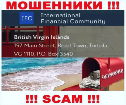 Адрес регистрации WMIFC в офшоре - British Virgin Islands, 197 Main Street, Road Town, Tortola, VG 1110, P.O. Box 3540 (информация позаимствована с веб-портала лохотронщиков)
