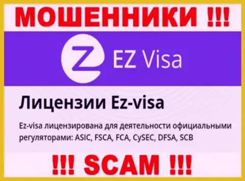 Незаконно действующая компания EZ-Visa Com крышуется мошенниками - SCB