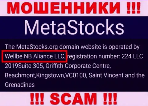 Юридическое лицо организации MetaStocks Org - Веллбе НБ Алиансе ЛЛК, инфа взята с официального веб-ресурса
