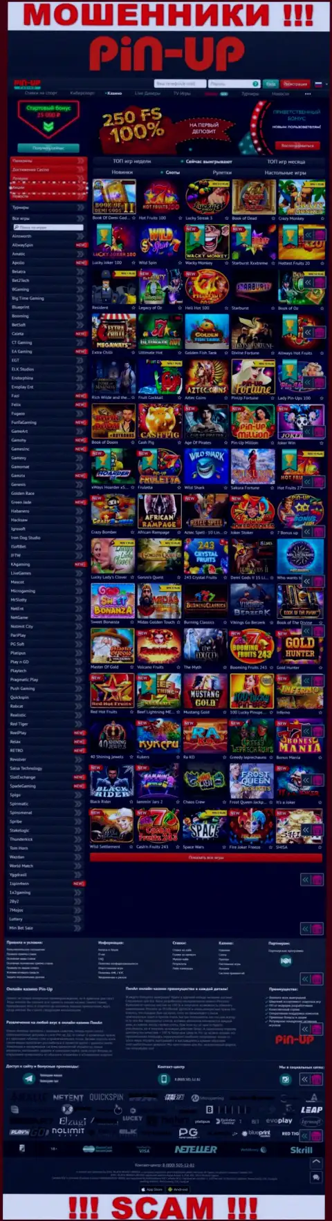 Pin-Up Casino - официальный веб-ресурс лохотронщиков ПинАпКазино