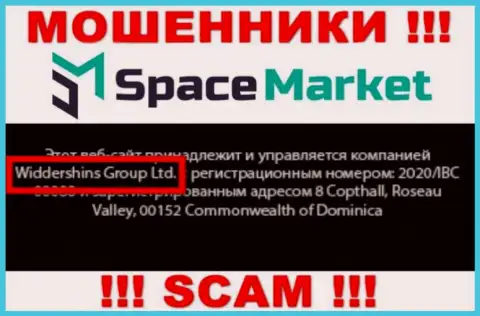 На официальном сайте Space Market сказано, что указанной организацией руководит Widdershins Group Ltd
