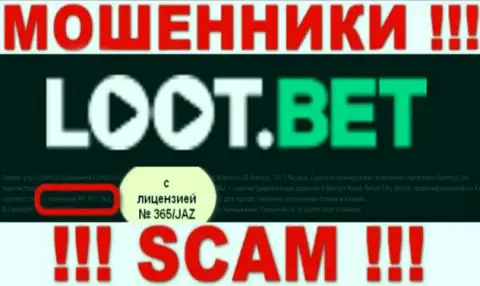 Мошенники LootBet показали свою лицензию у себя на web-портале, однако все равно сливают вложенные деньги