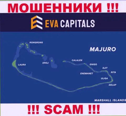 С организацией EvaCapitals довольно-таки рискованно иметь дела, адрес регистрации на территории Majuro, Marshall Islands