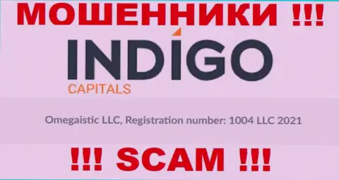 Номер регистрации еще одной мошеннической организации Омегаистик ЛЛК - 1004 LLC 2021