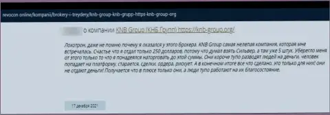 Реальный клиент internet жуликов KNB-Group Net пишет, что их противозаконно действующая система функционирует успешно