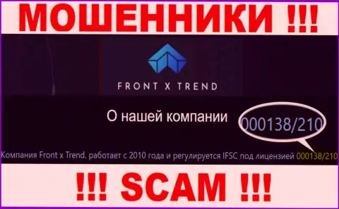 Хотя FrontX Trend и представляют на интернет-портале лицензию, будьте в курсе - они все равно КИДАЛЫ !!!