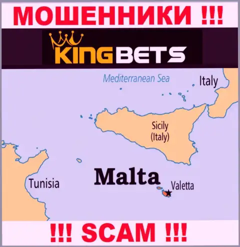 KingBets - это internet аферисты, имеют оффшорную регистрацию на территории Malta
