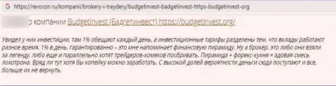 Автор отзыва заявляет о том, что Budget Invest - это МОШЕННИКИ !!! Работать с которыми очень рискованно