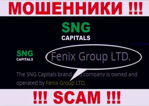 Fenix Group LTD - это руководство неправомерно действующей конторы СНГ Капиталс