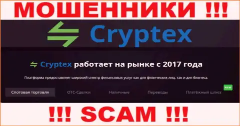 Не отдавайте деньги в Cryptex Net, сфера деятельности которых - Крипто трейдинг