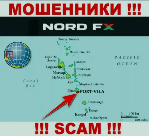 НордФИкс Ком сообщили на своем портале свое место регистрации - на территории Vanuatu
