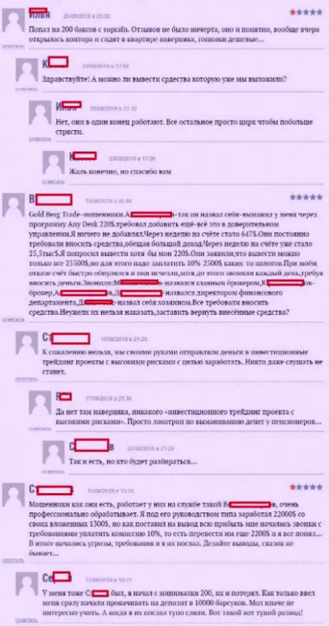 Отзывы игроков форекс организации Супра ФН, оставленные ими лично на интернет-ресурсе boexpert ru
