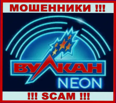 Логотип ОБМАНЩИКОВ ВулканНеон-Слот Ком